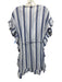 J. Crew Beachwear Size Medium Blue & White Linen Blend Stripe Cover Up Dress Blue & White / Medium
