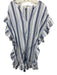 J. Crew Beachwear Size Medium Blue & White Linen Blend Stripe Cover Up Dress Blue & White / Medium