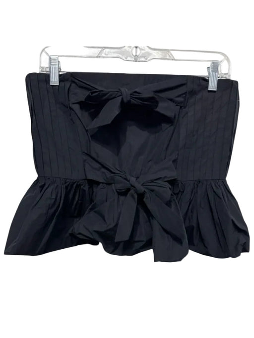 Hunter Bell Size 2 Black Polyester Blend Strapless Bow Cropped Top Black / 2