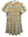 Jude Connally Size Large White & yellow Cotton Blend Floral Short Sleeve Dress White & yellow / Large