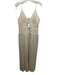 Banana Republic Size 8 Cream Tencel Blend Spaghetti Strap Accordion Pleat Dress Cream / 8