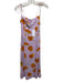 Reformation Size 8 Lavender & Orange Viscose Floral Spaghetti Strap Dress Lavender & Orange / 8
