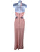 Alice & Olivia Size 4 Baby Pink Polyester Blend Sleeveless Cut Outs Halter Gown Baby Pink / 4