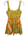 J Crew Size 2 Yellow & Green Print Cotton Floral Sleeveless Dress Yellow & Green Print / 2