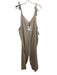Hatch Size 2/M Beige Cotton Blend Sleeveless Maternity Jumpsuit Beige / 2/M