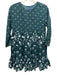 Ro's Garden Size XS Dark Green Print Cotton Blend Floral Long Sleeve Dress Dark Green Print / XS