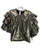 Marie Oliver Size XS Gold Nylon Blend Metallic Ruffle Sleeve Detail Tiered Top Gold / XS