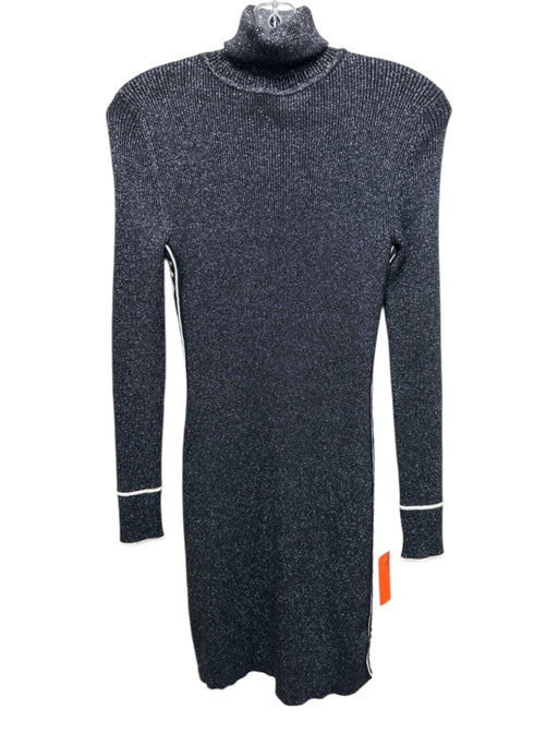 Off White Size XS / 40 Black, Silver, White Viscose Metallic Thread Dress Black, Silver, White / XS / 40