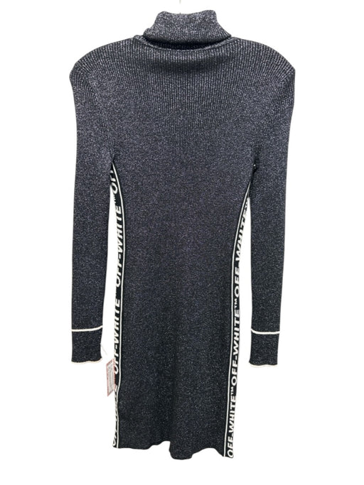 Off White Size XS / 40 Black, Silver, White Viscose Metallic Thread Dress Black, Silver, White / XS / 40