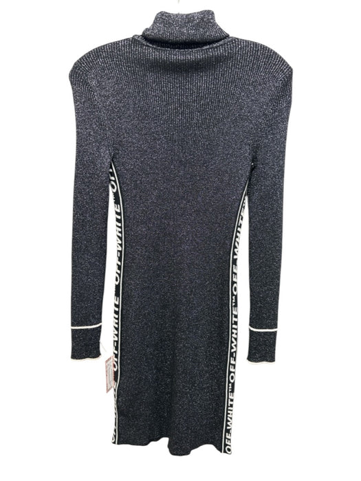 Off White Size XS / 40 Black, Silver, White Viscose Metallic Thread Dress Black, Silver, White / XS / 40