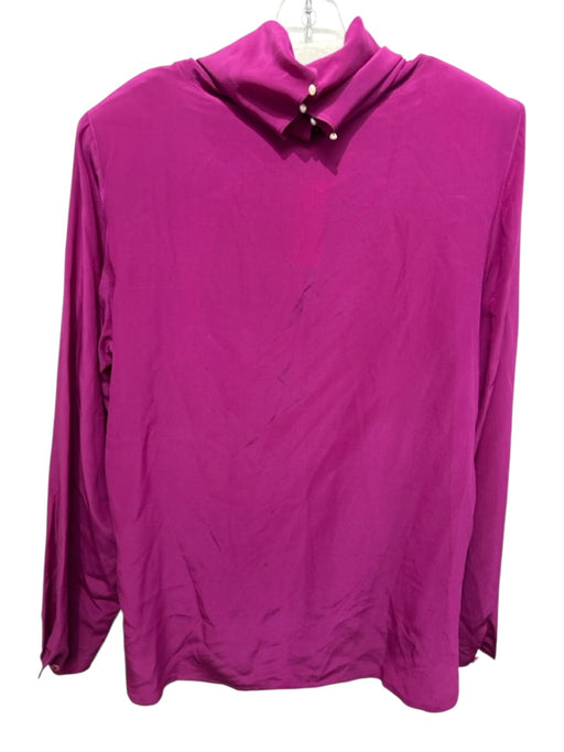 Christian Dior Separates Size 10 Magenta Purple Silk Turleneck Long Sleeve Top Magenta Purple / 10