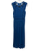 Adrianna Papell Size 12 Blue Polyester Mesh Overlay Pleat Detail Gown Blue / 12