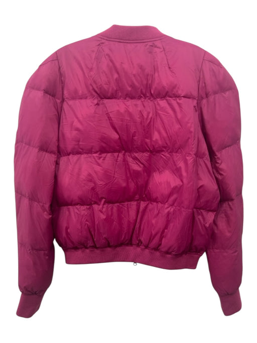 Isabel Marant Size 40 Fuschia Pink Recycled Polymide Zip Up Ribbed Detail Jacket Fuschia Pink / 40