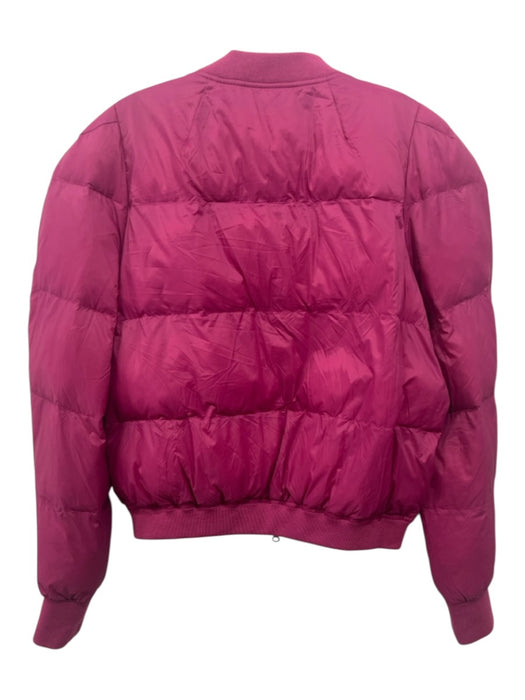 Isabel Marant Size 40 Fuschia Pink Recycled Polymide Zip Up Ribbed Detail Jacket Fuschia Pink / 40