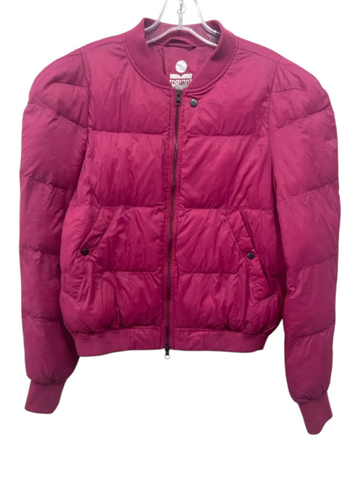 Isabel Marant Size 40 Fuschia Pink Recycled Polymide Zip Up Ribbed Detail Jacket Fuschia Pink / 40
