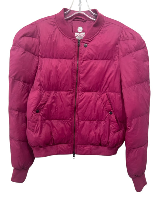 Isabel Marant Size 40 Fuschia Pink Recycled Polymide Zip Up Ribbed Detail Jacket Fuschia Pink / 40