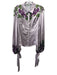 Andrea Iyamah Size L Lavender, Green, Purple Polyester Satin grape vines Top Lavender, Green, Purple / L