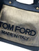 Tom Ford Gold & Black Coated Denim Leather trim Metallic Magnetic Closure Bag Gold & Black / S