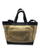 Tom Ford Gold & Black Coated Denim Leather trim Metallic Magnetic Closure Bag Gold & Black / S
