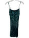 Zara Size XS Emerald Green Polyester Fully Sequined Strappy Back Mini Dress Emerald Green / XS
