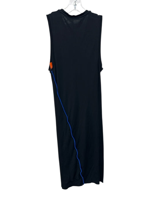 T Alexander Wang Size S Black & Blue Rayon Trim Sleeveless Body Con Dress Black & Blue / S