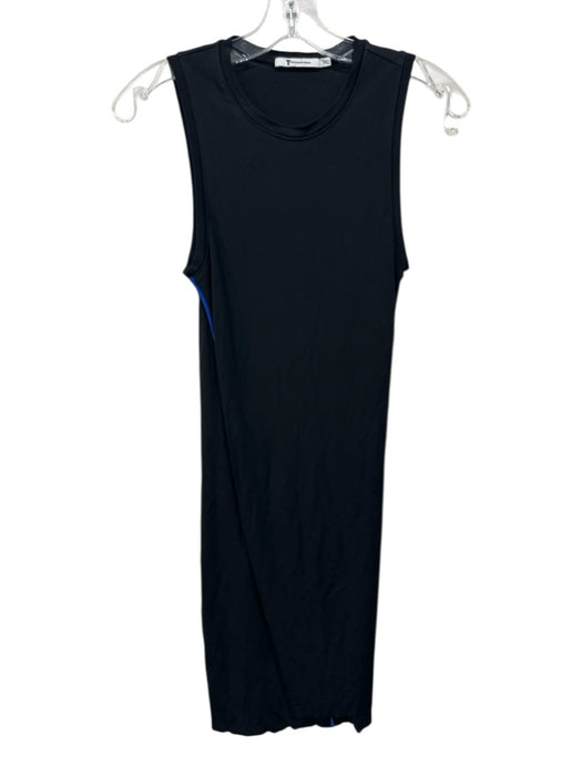 T Alexander Wang Size S Black & Blue Rayon Trim Sleeveless Body Con Dress Black & Blue / S