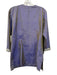 D. Dream Atelier Size M Purple, Green, Silver Silk Beaded Tunic Top Purple, Green, Silver / M