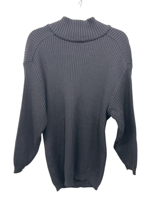 Gianfranco Ferre Size S / 40 Black Wool Ribbed V Neck Long Sleeve Sweater Black / S / 40