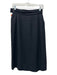 Giorgio Armani Size S / 42 Black Wool Side Zip Pockets Bow Below the Knee Skirt Black / S / 42