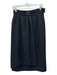 Giorgio Armani Size S / 42 Black Wool Side Zip Pockets Bow Below the Knee Skirt Black / S / 42