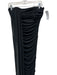 Nana Jacqueline Size L Black Polyester Sleeveless Back Zip Ruched Mesh Dress Black / L