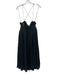 Fame & Partners Size 10 Black Nylon & Cotton Floral Lace Spaghetti Strap Dress Black / 10