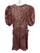 Rotate Size XS Rosegold Polyester Blend Sequin Short Balloon Sleeve Dress Rosegold / XS