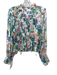 Love The Label Size L White, Green, Purple Cotton Blend Floral Long Sleeve Top White, Green, Purple / L