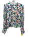 Love The Label Size L White, Green, Purple Cotton Blend Floral Long Sleeve Top White, Green, Purple / L