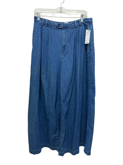 Gap x Doen Size 30/10 Medium Wash Cotton Blend Denim Pleated Wide Leg Jeans Medium Wash / 30/10