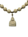 Whitney Beads White & Brass Wood Beads Stone Buddha Lobster Clasp Necklace White & Brass