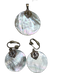 Annika Witt Silver & White 925 Silver Mother of Pearl Disc Filigree Jewelry Set Silver & White