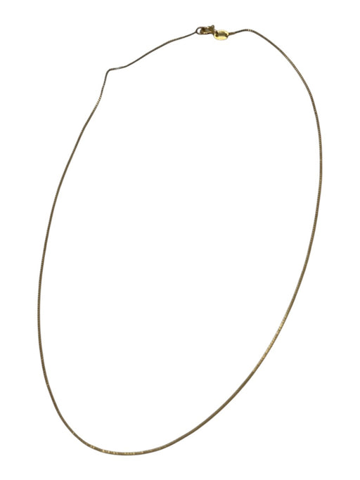 Gold 925 Silver Gold Plated Box Chain Lobster Clasp Short Necklace Gold