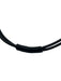 Black & Gunmetal Leather Pave Wrapped Lobster Clasp Choker Necklace Black & Gunmetal