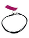 Black & Gunmetal Leather Pave Wrapped Lobster Clasp Choker Necklace Black & Gunmetal