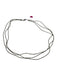 Gray & Gunmetal Stone Beads Pave Multistrand Lobster Clasp Necklace Gray & Gunmetal