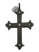 Gunmetal & Clear Metal Pave Cross Pendant Gunmetal & Clear