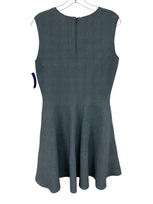 Akris Punto Size L Blue, Red, Black Viscose Blend Sleeveless Geometric Dress Blue, Red, Black / L