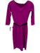 La Petite Robe Chiara Boni Size 39 Magenta Purple & Black Rayon 3/4 Sleeve Dress Magenta Purple & Black / 39