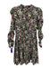 By TiMo Size S Black & Multi Cotton Long Sleeve Floral Button Up Mini Dress Black & Multi / S