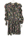 By TiMo Size S Black & Multi Cotton Long Sleeve Floral Button Up Mini Dress Black & Multi / S