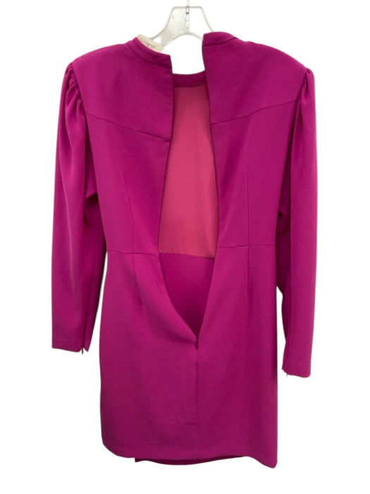 A.L.C. Size 0 Hot pink Triacetate Blend Long Sleeve rouched detail Mini Dress Hot pink / 0
