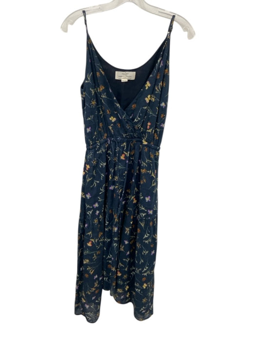 Birds of Paradis Size XS Blue, Yellow, Multi Cotton Blend Spaghetti Strap Dress Blue, Yellow, Multi / XS
