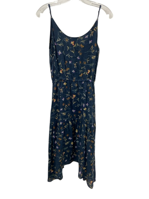 Birds of Paradis Size XS Blue, Yellow, Multi Cotton Blend Spaghetti Strap Dress Blue, Yellow, Multi / XS